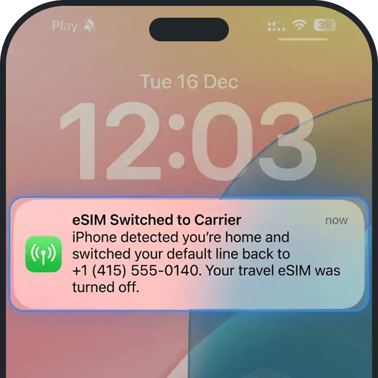 Back to home screen