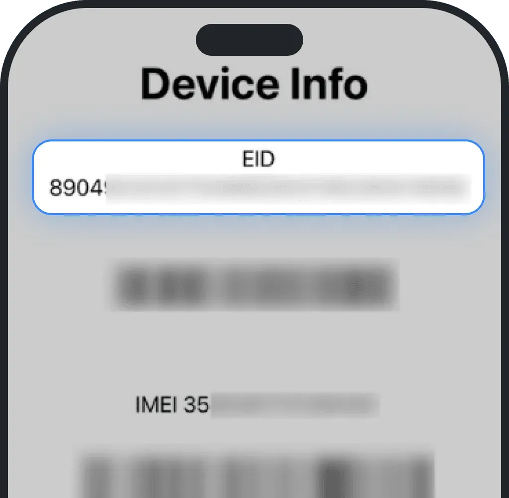 EID Number screenshot