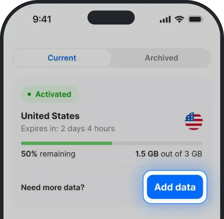 Tap Add data