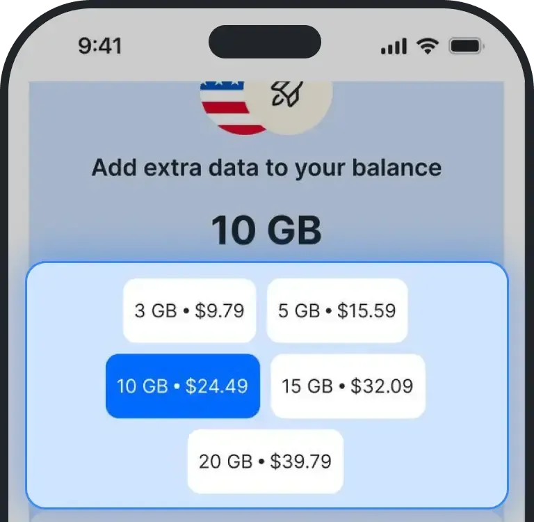 Select the amount you want and continue to payment screenshot