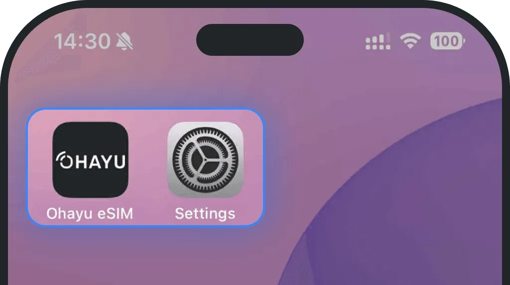 Go To Settings on iPhone screenshot