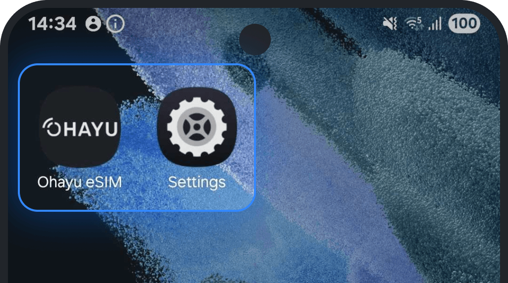 Go to Settings on Android screenshot