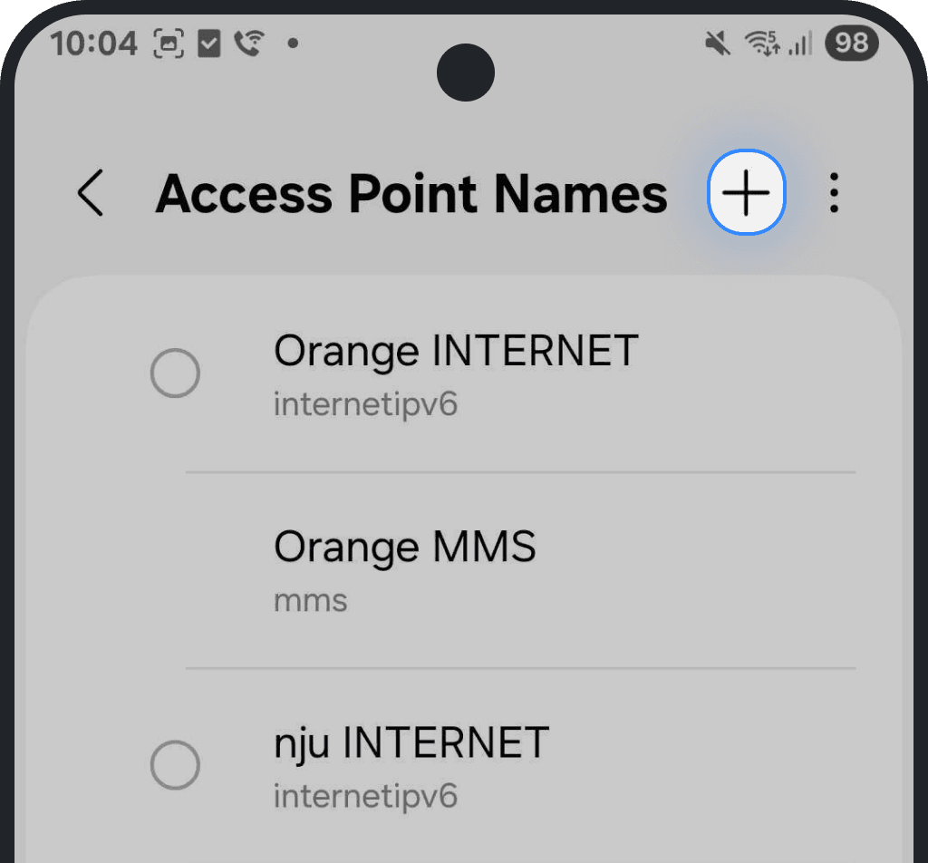 Tap Add (or the + icon) screenshot