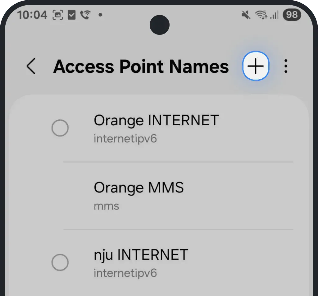 Tap Add (or the + icon) screenshot