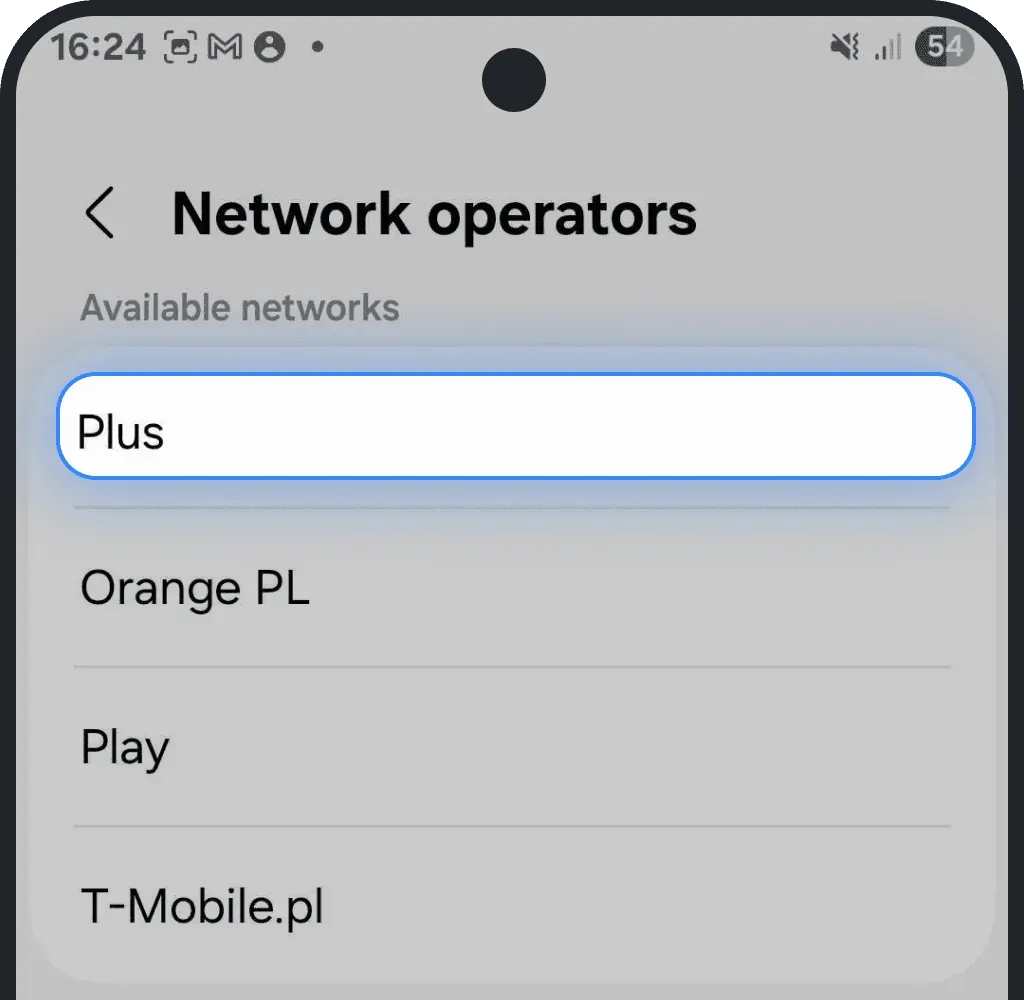 Try selecting the networks one by one on Android screenshot