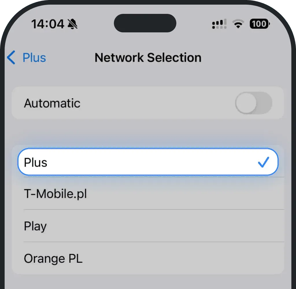 Try selecting the networks one by one on iPhone screenshot