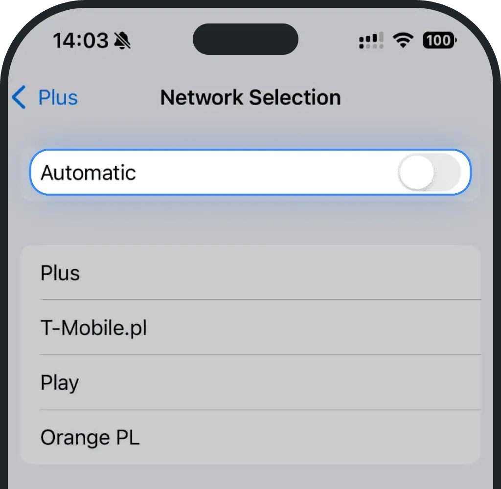 Turn off the automatic selection on iPhone screenshot
